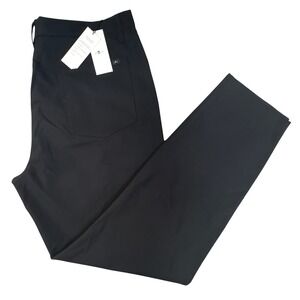 7 For All Mankind Tech Series Adrien Chino Black Slim Tapered Pant Size 38X32